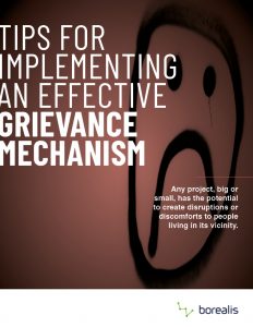 Download the Boréalis white paper: Tips for implenting an effective grievance mechanism