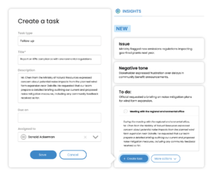 Create Task from Insights